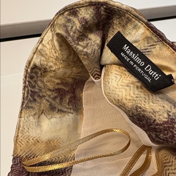 NWT [Massimo Dutti] Luxury Flowing Satin Printed Midi Elastic Skirt Women’s XS - Picture 15 of 15